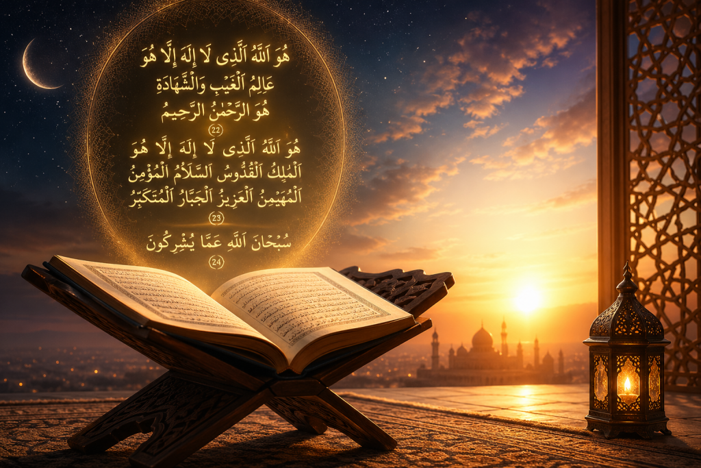 Surah Hashr Last 3 Verses